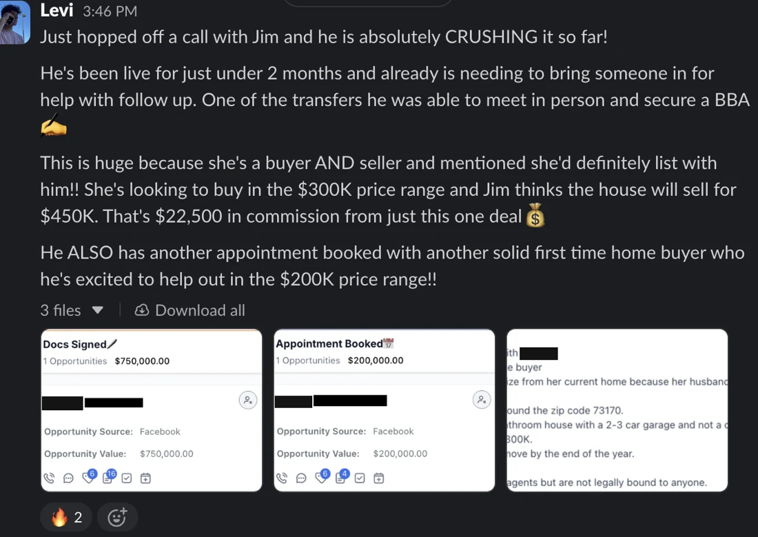 Under 2 months: a buyer broker agreement with a buyer who is also selling.